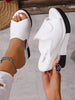 2025 New Summer Women Platform Sandals, Wedge Slippers, Slip-On Sandals, High Heeled Sandals, Fashion Versatile Casual Slides, Summer Beach Sandals, Minimalist Slippers