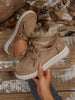 New Suede Women Casual Shoes, Lace-Up Design, Soft And Comfortable Thick Sole Slip-On Sneakers, Suitable For Daily Wear, Walking, All Season Casual Shoes, Trainers Women