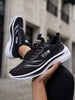 Breathable Gradient Mesh Men Running Shoes, Light Shock-Absorbent Lace-Up Sneakers, Non-Slip Wear Resistant For Gym Outdoor Daily Wear